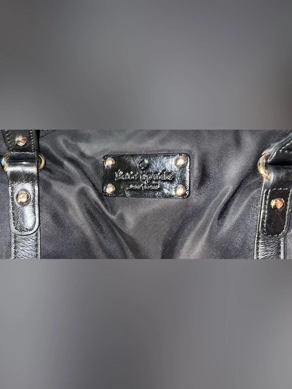 Kate Spade EUC Black Nylon and Leather Convertible Laptop/Tablet Bag